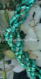Natural Turquoise Green Blue Rock Nugget Bead Strand USA 16 (1 