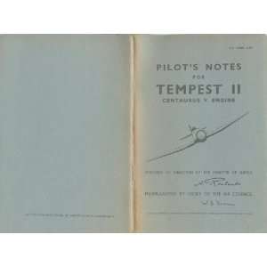  Hawker Tempest II Aircraft Pilots Notes Manual Hawker 