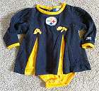 Month Infant Steelers Cheerleader One Piece Romper Dress