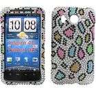 htc inspire 4g full bling rainbow leopard snap on protector