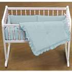 solid color cradle bedding set in blue