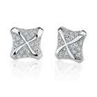 Peora Irresistible and Chic Sterling Silver Designer Inspired Square 