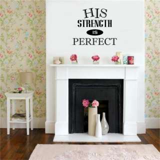   Is Perfect Christian Vinyl Wall Decal Stickers Lettering Words  