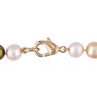 amour 18 6 6.5mm FW Off Round Brown/Peach & Plum Pearl Necklace w 