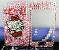 HELLO KITTY CAT pink red Crystal handmade FULL Case for Apple iPod 