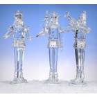 Roman Pack of 3 Icy Crystal Christmas Nutcracker Table Top Figures 17 