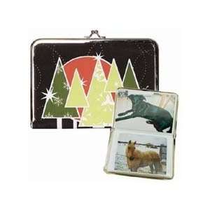  CR Gibson Tapestry Photo Clutch, Holiday Trees Arts 