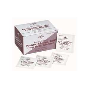  Medline   Box Of 100 Povidone Iodine Prep Pads And 