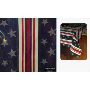   Stars & Stripes Fabric Tablecloth   60 x 84