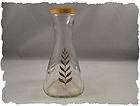 Vintage Good Seasons Gold Leaf Glass Cruet Jar w/Lid