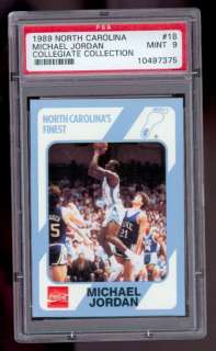 1989 North Carolina Michael Jordan #18 PSA 9 Collegiate  