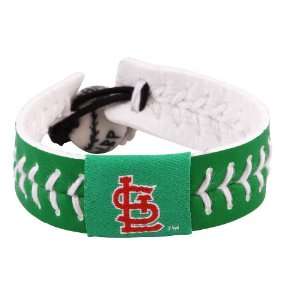   Louis Cardinals St. Patricks Day Baseball Bracelet