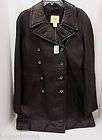   Leather Double Breasted Mid Length Jacket Soft Sz Med The Limited