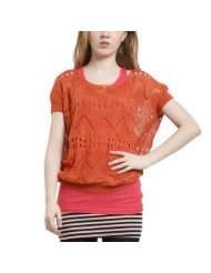 DOUBLJU Womens Casual 14 gage ethnic jacquard knit t shirts(WY101K)