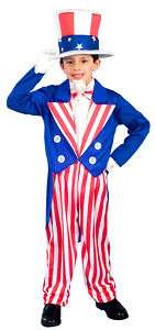 Child Large Kids Uncle Sam Costume   Patriotic Uncle Sa  