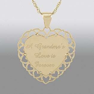   Gold Grandma Heart Pendant  Jewelry Diamonds Pendants & Necklaces