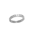   Size 5 1/2 Eternity Channel Cubic Zirconia Band 14k White Gold Ring