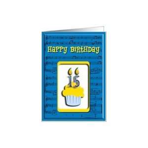 15th Birthday Cupcake Card