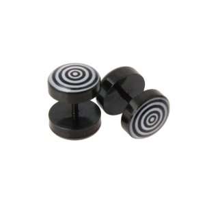  Stainless Surgical Steel Anodized Spiral Fake Plugs   16g 