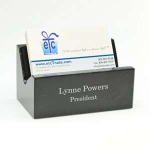  Personalized Black Marble Business Card Holder Office 