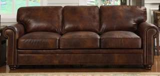 Leather Sofa Heirloom Quality Vintage Leather Resortation Hardware 