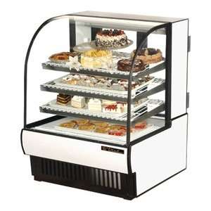   TCGR 36 Curved Glass Refrigerated Bakery Display Case 36   19 Cu. Ft
