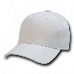   WHITE 7 5/8 SIZE CAP FITTED BASEBALL HAT CAPS HATS 