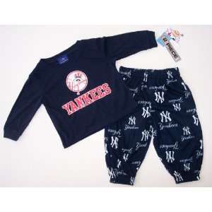   Yankees Toddler Pajamas Two Piece Pants And Shirt Set Size 4 T Baby