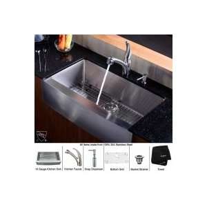 Kraus Kraus 36 inch Farmhouse Single Bowl Stainless Steel Kitchen Sink 