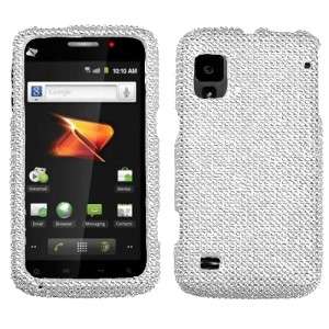 For ZTE Warp Crystal Diamond BLING Hard Case Phone Cover Silver  