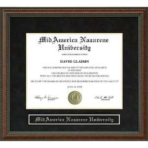 MidAmerica Nazarene University (MNU) Diploma Frame  Sports 