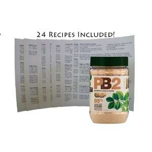 PB2 Peanut Butter Single 6.5oz Jar with 24 Bonus Recipe Cards  