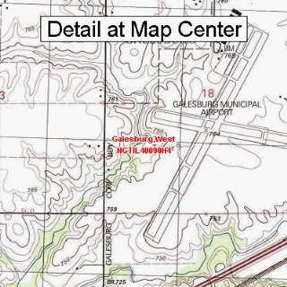  USGS Topographic Quadrangle Map   Galesburg West, Illinois 