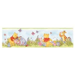 allen + roth Multi Colored Lazy Daze Pooh Wallpaper Border LW1341768 