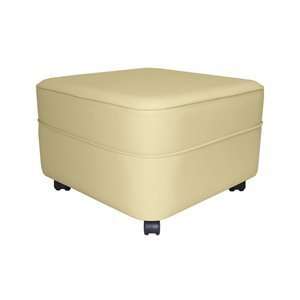   900R Vvory caster Extra Large Square Ottoman