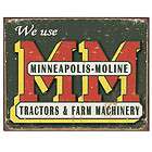 Minneapolis Moline Logo Metal Sign