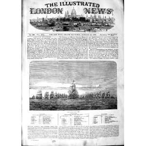 1848 CHANNEL FLEET SHIPS BARRINGTON HOWE HOOD ARROGANT 