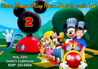 MICKEY MOUSE TRAIN BIRTHDAY PARTY INVITATIONS & FAVORS  