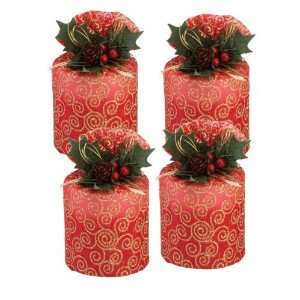  Christmas Candle in Gift Pouch Set of 4