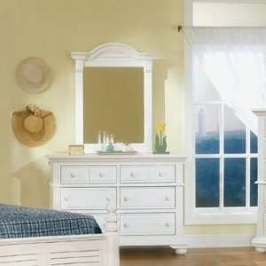  Cottage Traditions Double Dresser and Mirror Set in Distressed 