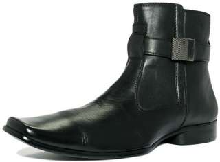 Mens Kenneth Cole Reaction Takin Note Black Leather Boots NEW 9 9.5 10 