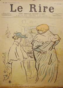   TOULOUSE LAUTREC COVER OF LE RIRE RARE FUNNY COLLECTABLE GREAT GIFT