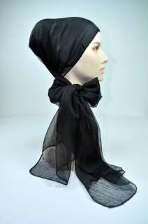 NewLinen Like Oblong Scarf Shawl Wrap Hijab Solid Black  