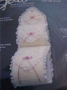   Lace Bathroom Caddy Complete & Unopened NEEDLEPOINT Plastic Canvas KIT