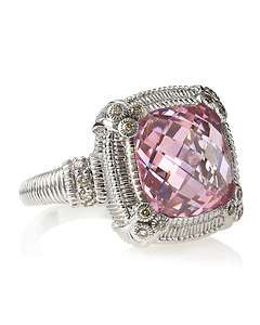 Judith Ripka Berge Pink Crystal Ring  