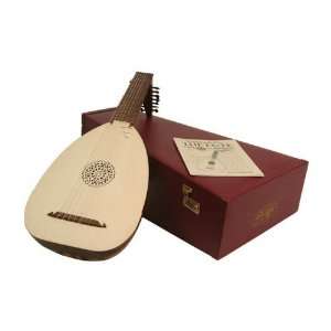  EMS 8 Course Lute with Case & Book Musical Instruments