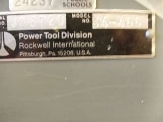 Rockwell 10 Unisaw Table Saw Biesemeyer fence system Model 34 466 