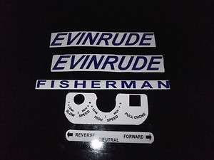 1961 1963 Evinrude Fisherman 5.5 HP Outboard Motor Decals  
