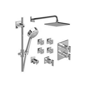   System with Hand Shower Rail, 4 Body Jets, and Shower Head KIT 4PFTQTC