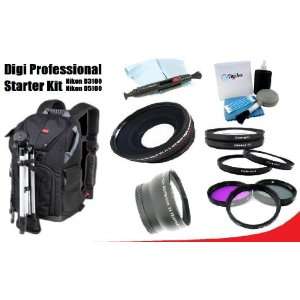   Kit + Digi 5 Piece Cleaning Kit + Lens Pen for Nikon D3100 D5100